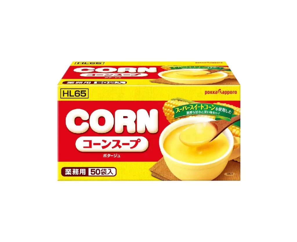 Pokka Sapporo Corn Soup 50 Pouches Food Service Packaging