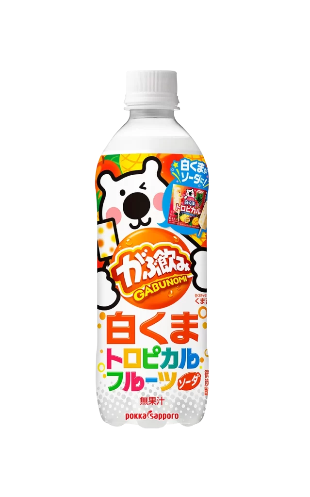 Pokka Sapporo Gabunomi Tropical Fruit Soda Packaging