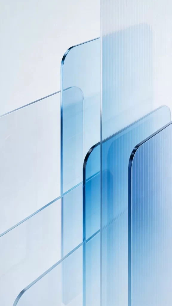 Ribbed Glass Columns Abstract Background