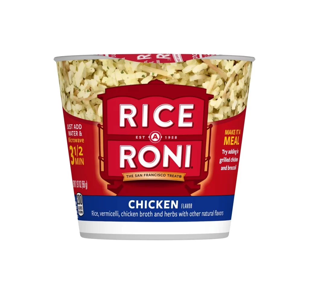 Rice-A-Roni Chicken Flavor Cup Packaging