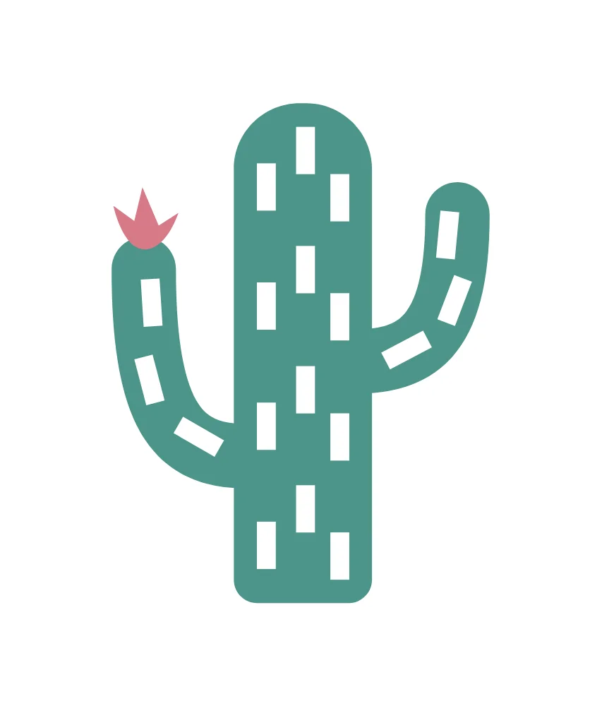 Saguaro Cactus Flat Illustration Vector
