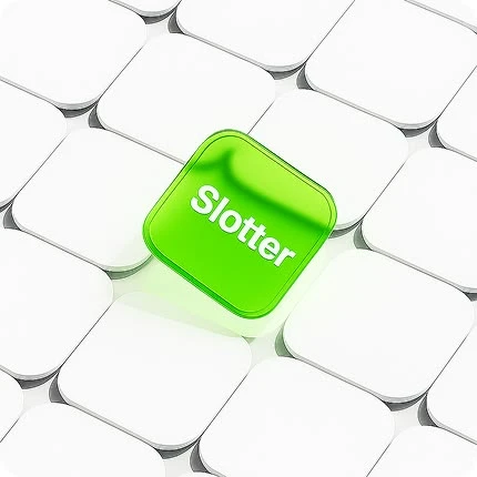 Slotter Green Button Grid Design