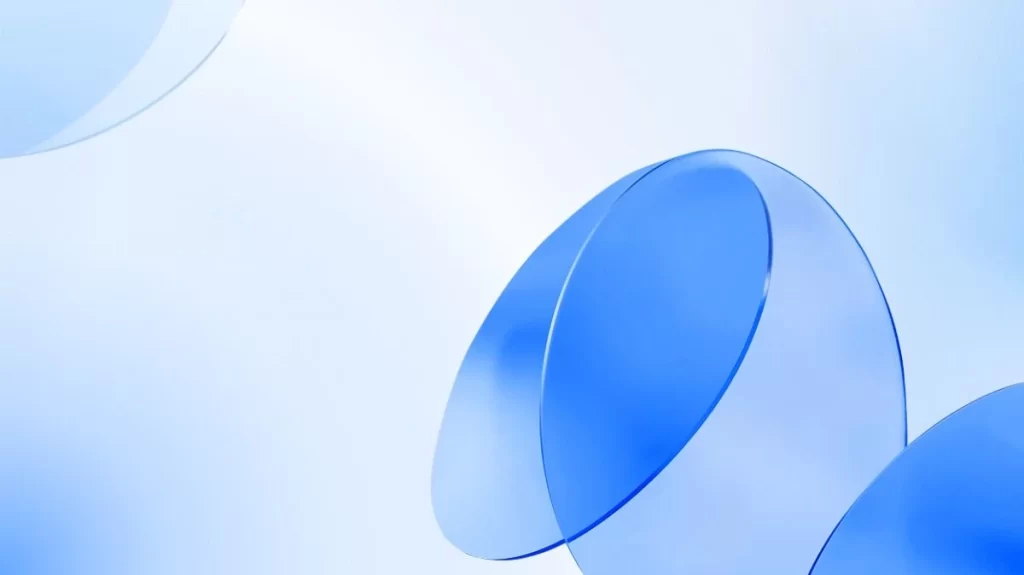Soft Blue Rounded Rings Abstract Background
