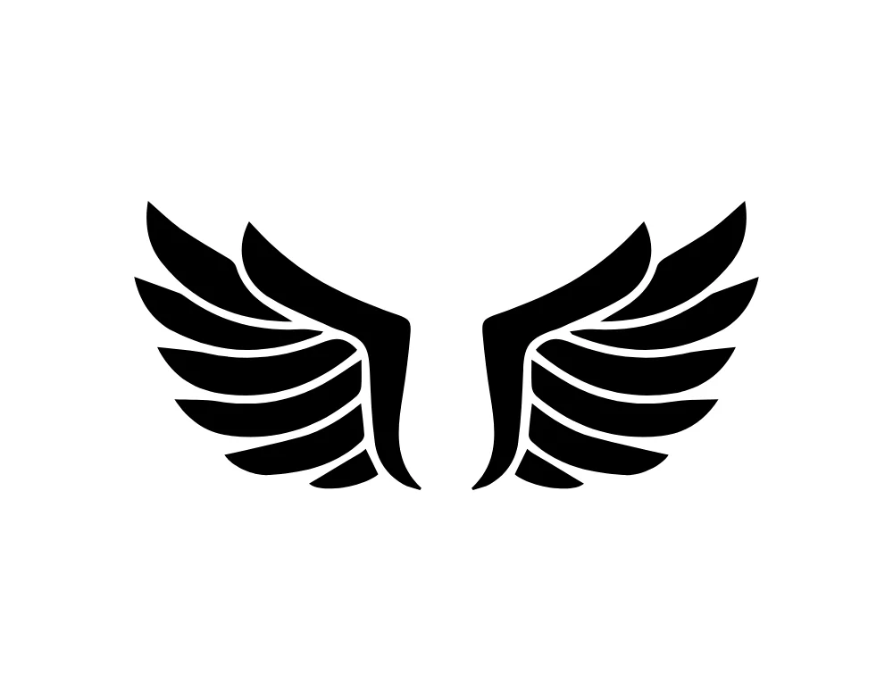 Split Center Layered Wings Vector