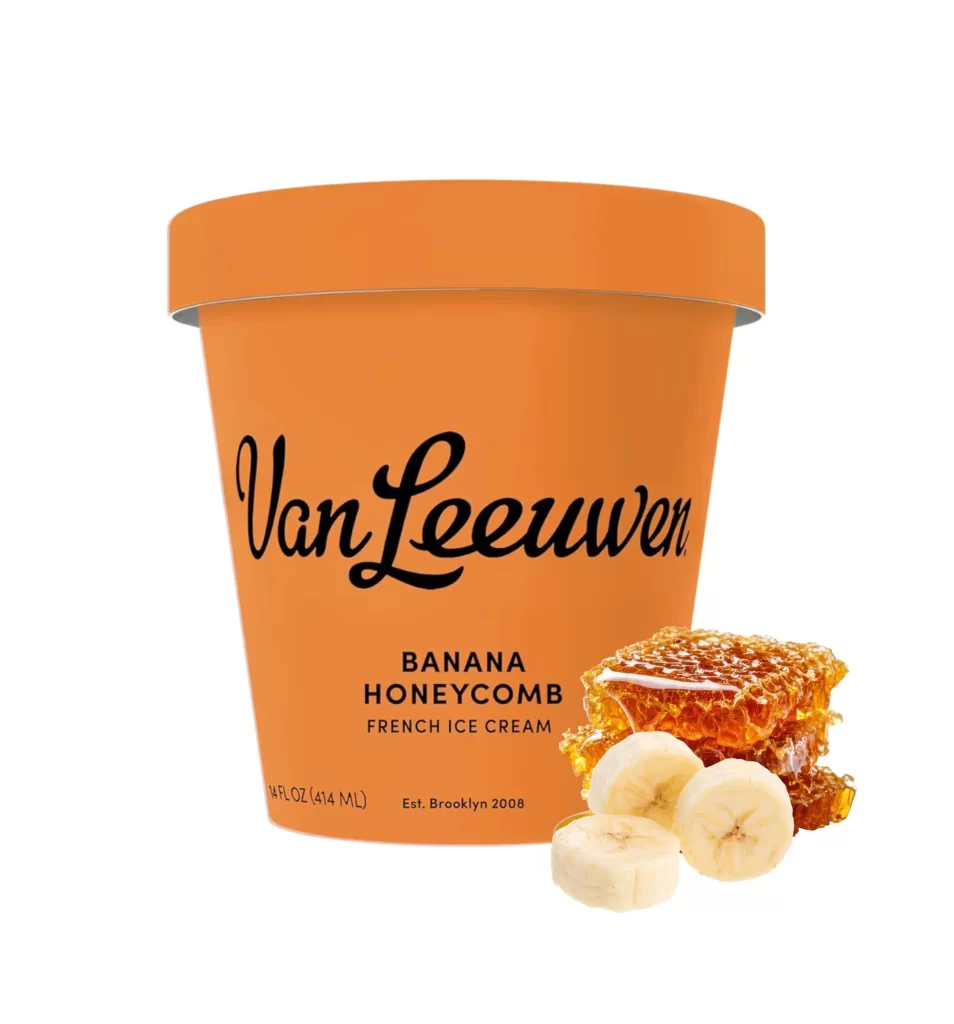 Van Leeuwen Banana Honeycomb Ice Cream With Banana Slices