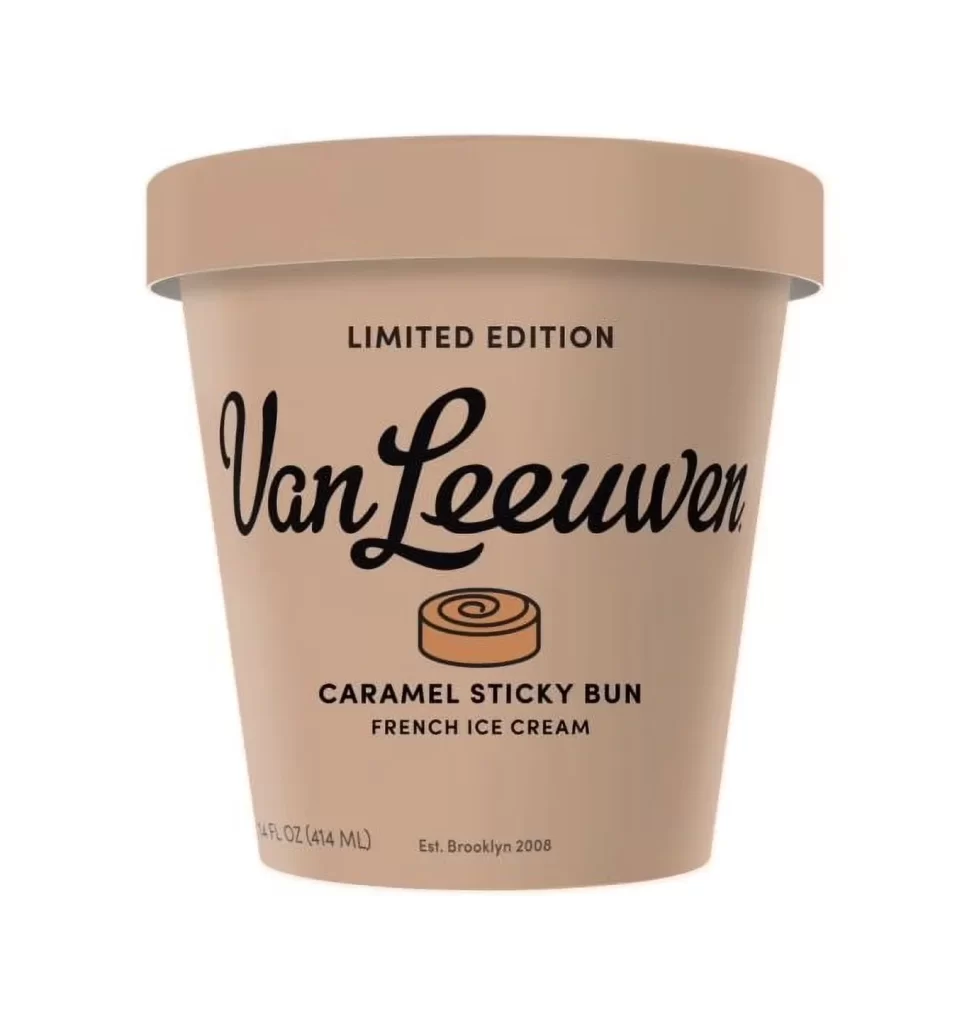 Van Leeuwen Caramel Sticky Bun Ice Cream Packaging