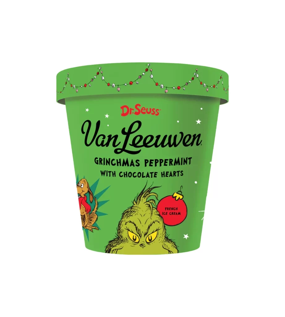Van Leeuwen Grinchmas Peppermint Ice Cream Packaging