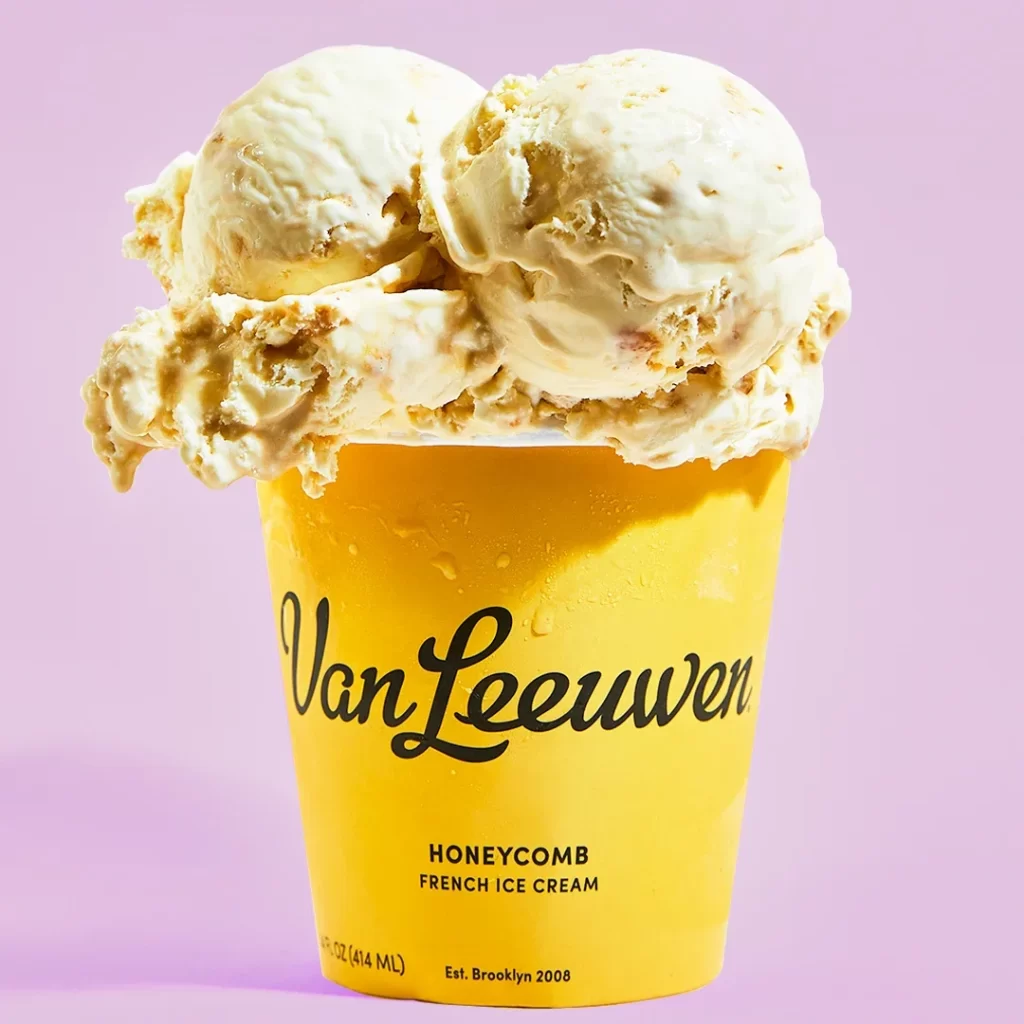Van Leeuwen Honeycomb Ice Cream With Stacked Scoops