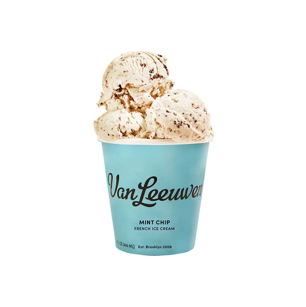 Van Leeuwen Mint Chip Ice Cream Packaging