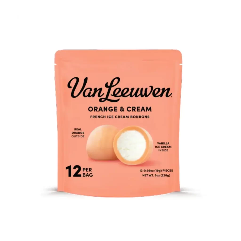 Van Leeuwen Orange And Cream Ice Cream Bonbons Packaging