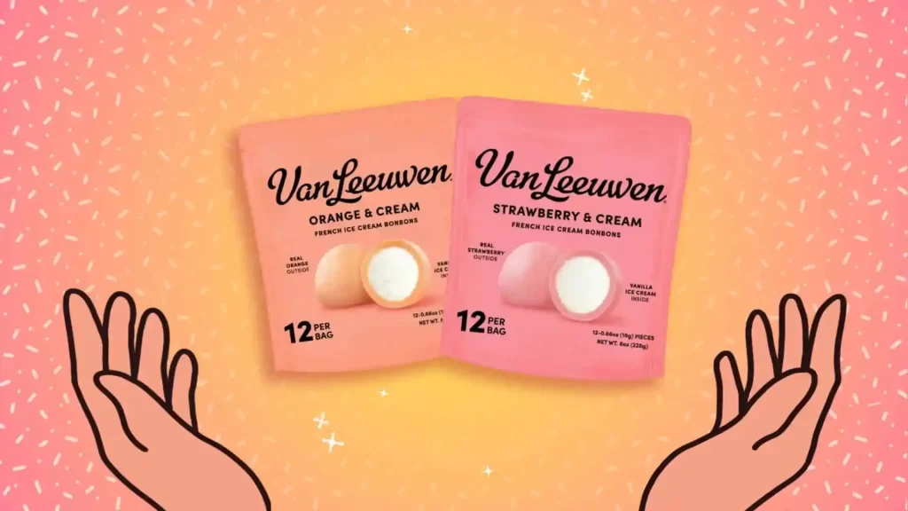 Van Leeuwen Orange Cream And Strawberry Cream Ice Cream Bonbons