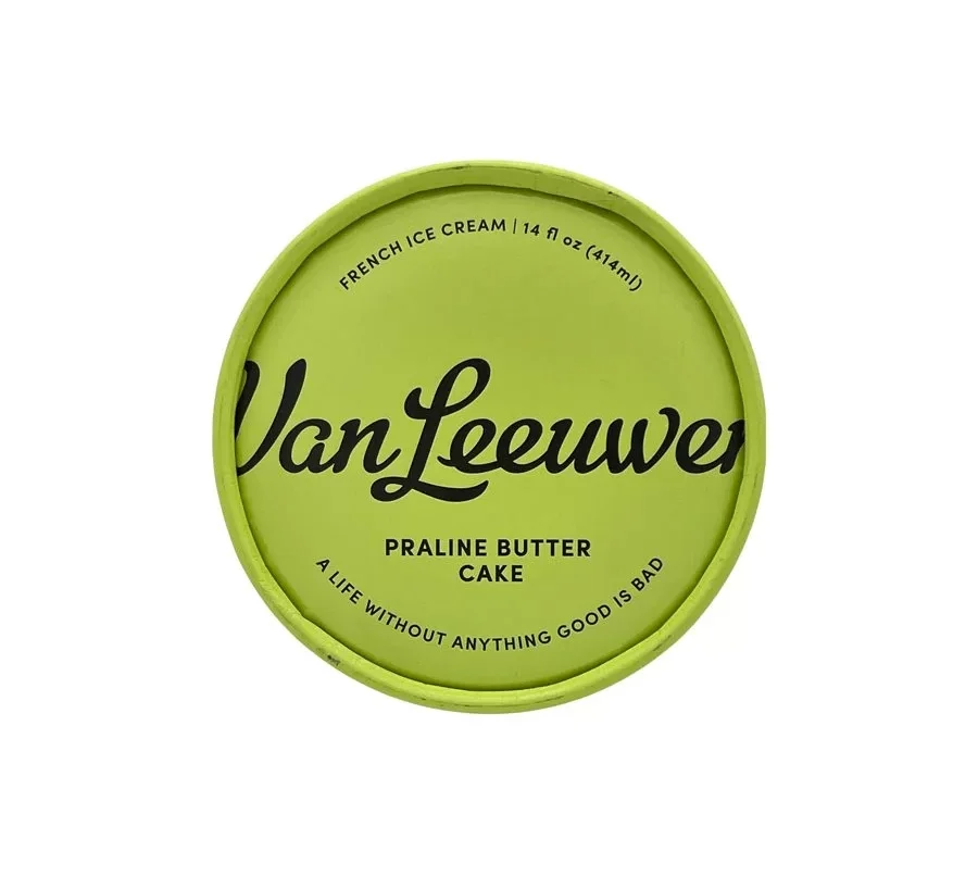 Van Leeuwen Praline Butter Cake Ice Cream Packaging Top View