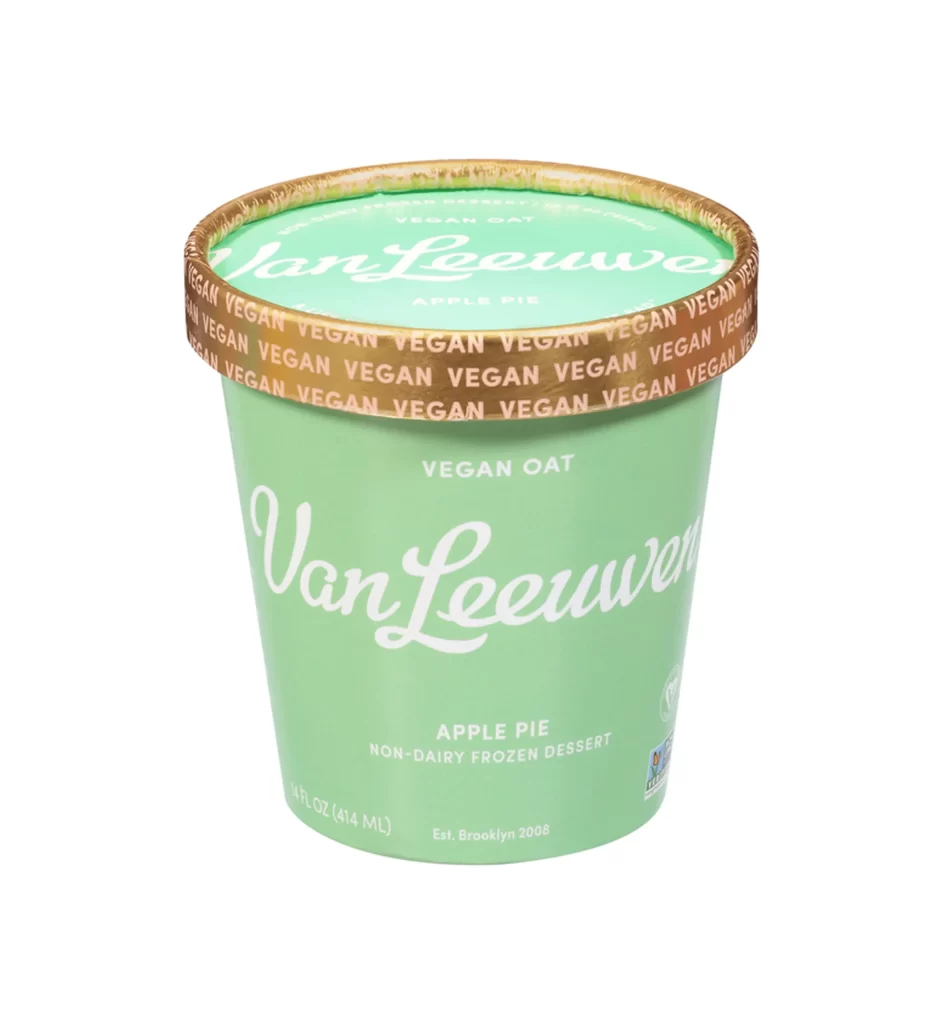Van Leeuwen Vegan Oat Apple Pie Ice Cream Packaging