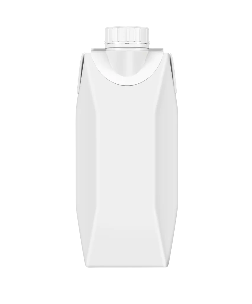 White Juice Carton Mockup