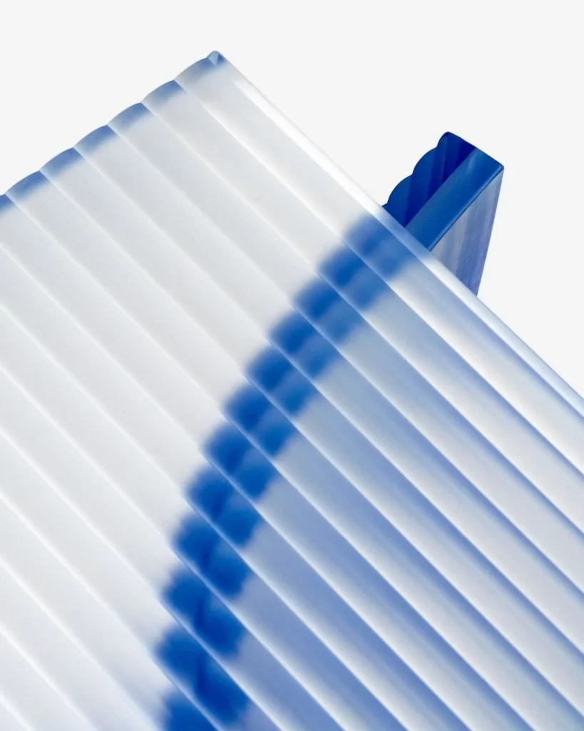 White Ribbed Panels Abstract Background