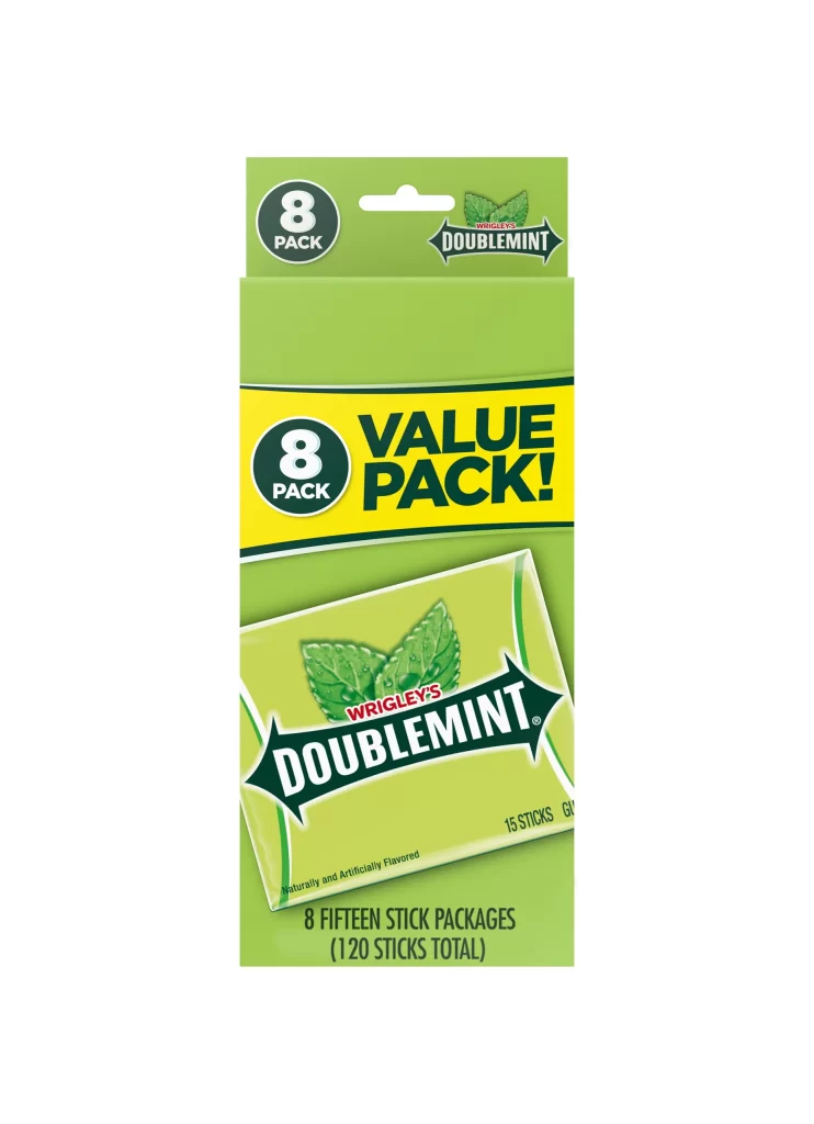 Wrigley’s Doublemint Gum Value Pack Packaging
