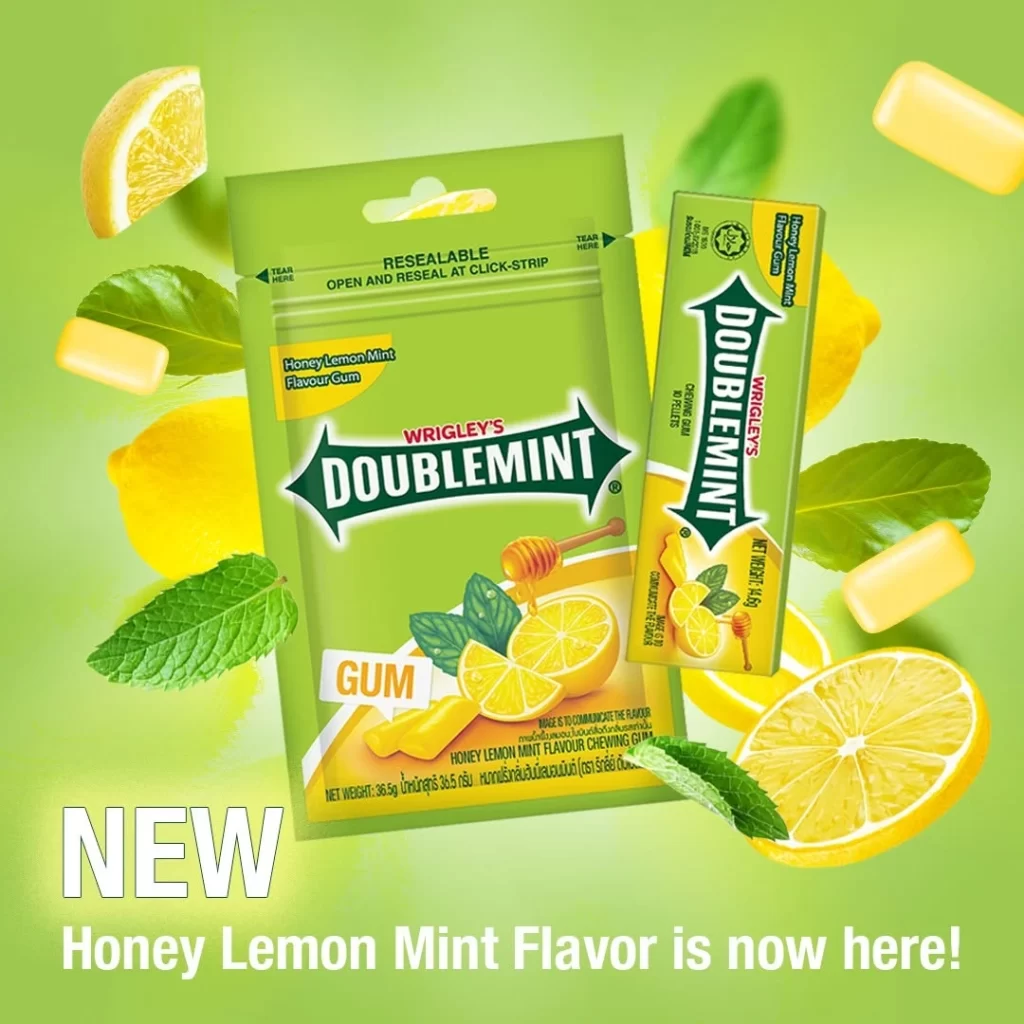 Wrigley’s Doublemint Honey Lemon Mint Gum Advertisement
