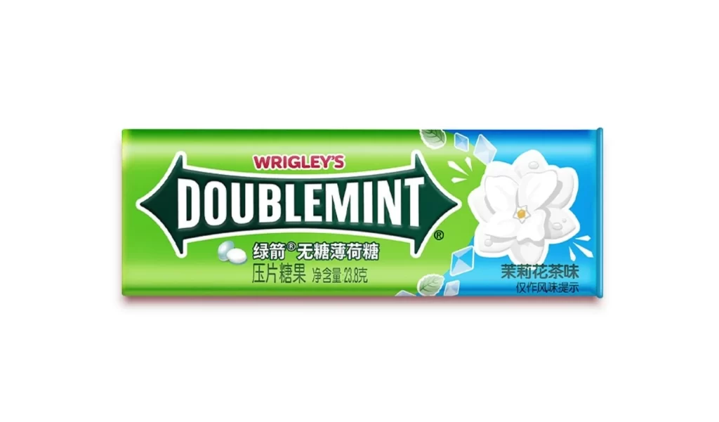 Wrigley’s Doublemint Jasmine Tea Mints Stick Packaging