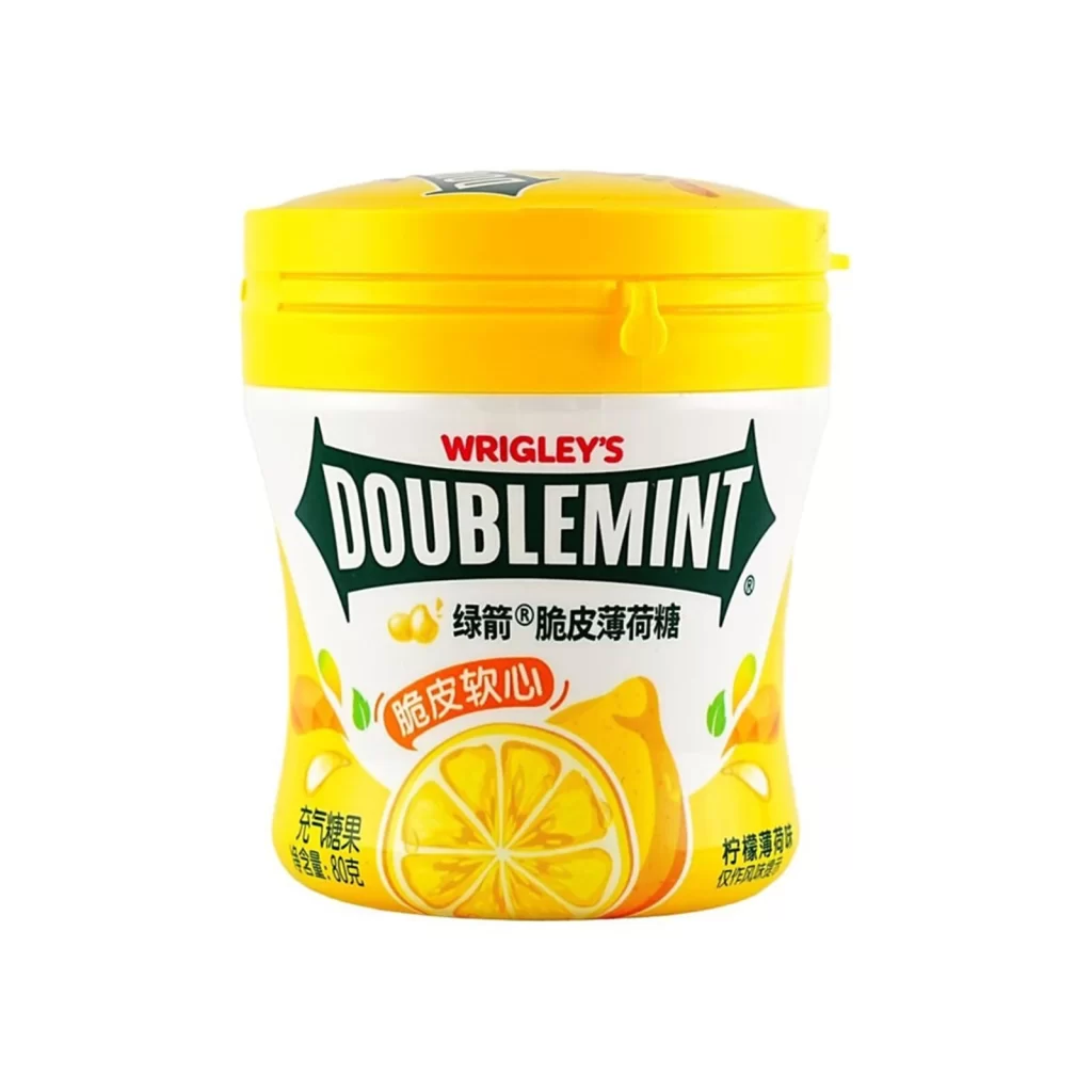 Wrigley’s Doublemint Lemon Crispy Mints Tub Packaging