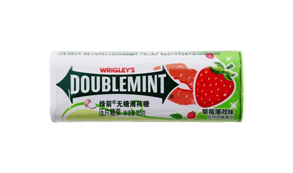 Wrigley’s Doublemint Strawberry Mints Stick Packaging