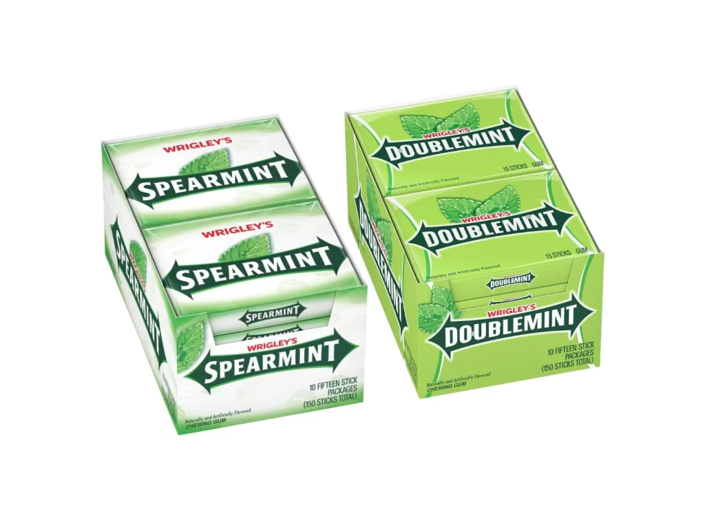 Wrigley’s Spearmint Doublemint Gum Boxes Packaging